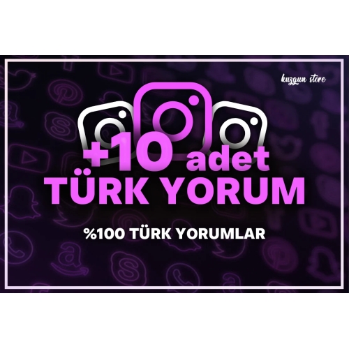  ⭐ +10 adet Türk Instagram Gerçek Yorum⭐